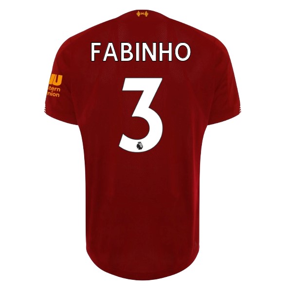 Camiseta Liverpool NO.3 Fabinho Primera equipación 2019-2020 Rojo